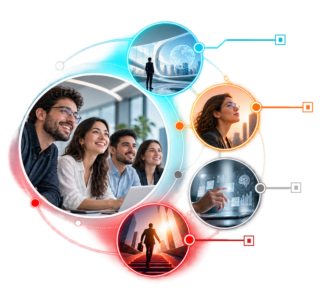 Infografía de aprendizaje y desempeño de The Power People